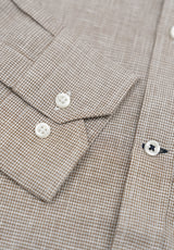 Linen Slim Tweed Camel Shirt