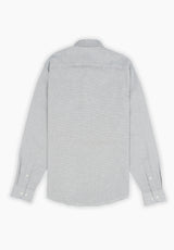 Camisa Lino Slim Tweed Gris