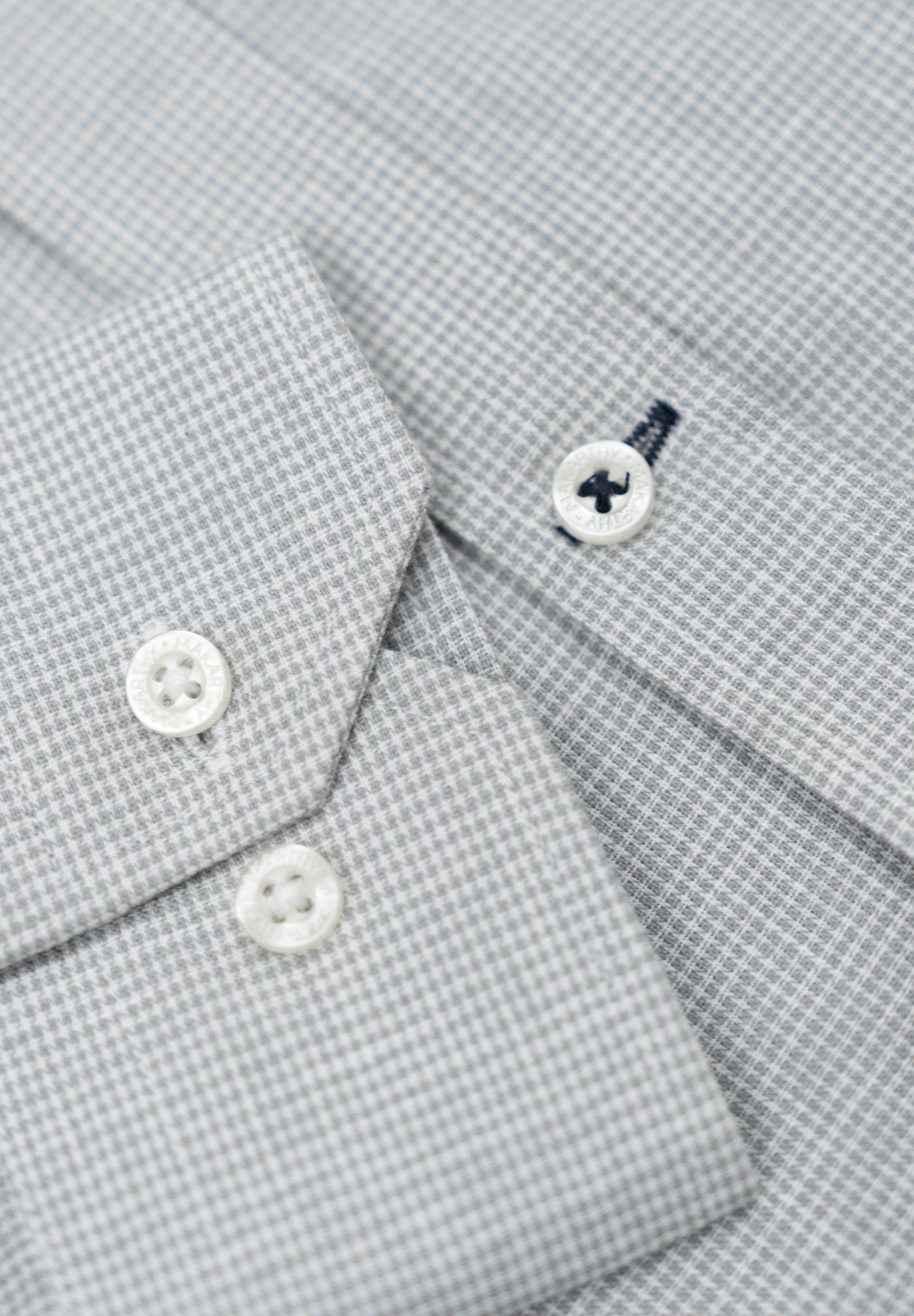 Gray Tweed Slim Linen Shirt