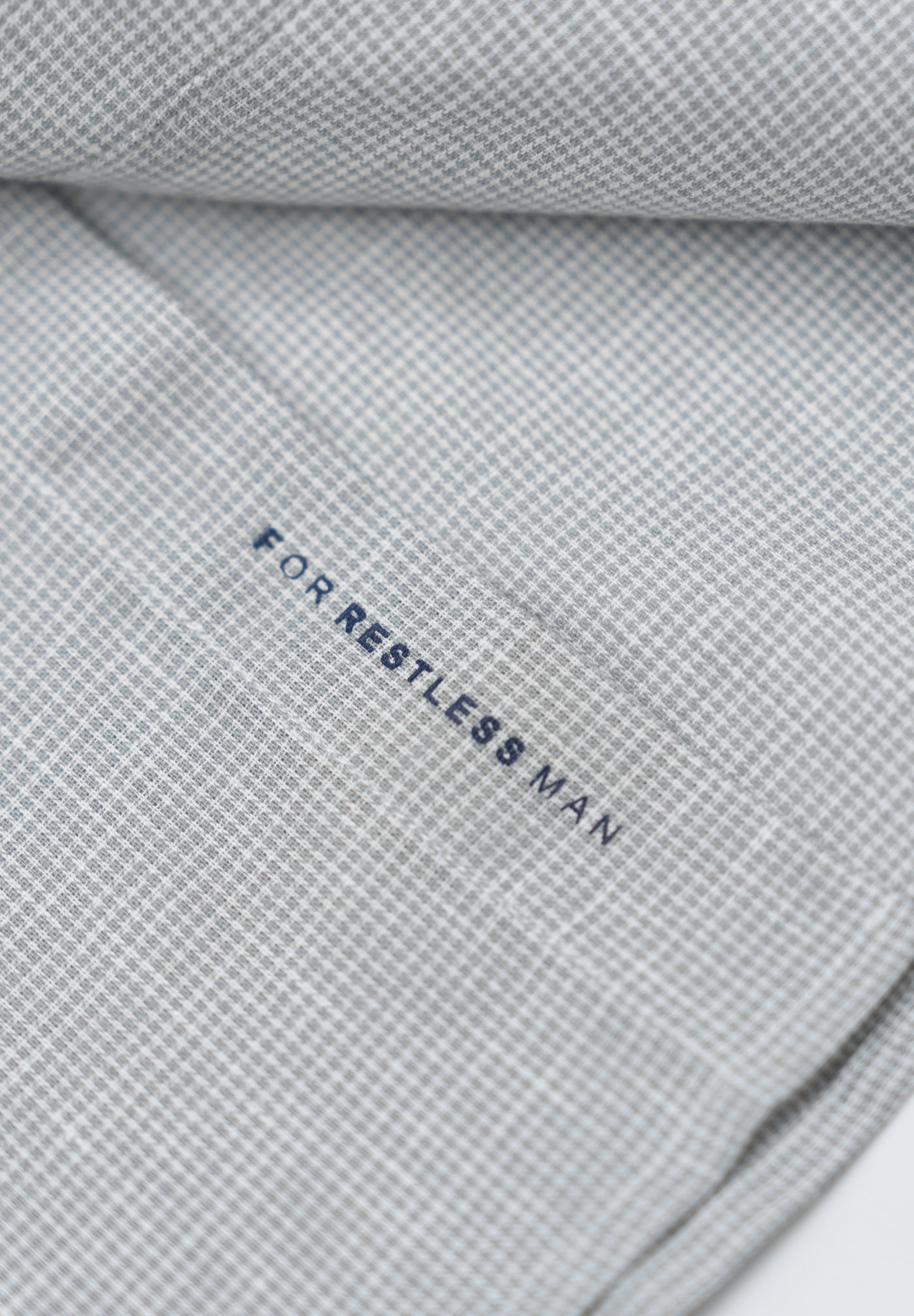 Gray Tweed Slim Linen Shirt
