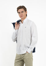 Camisa Rayas Minimal Celeste