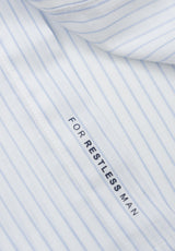 Camisa Rayas Minimal Celeste