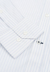Camisa Rayas Minimal Celeste