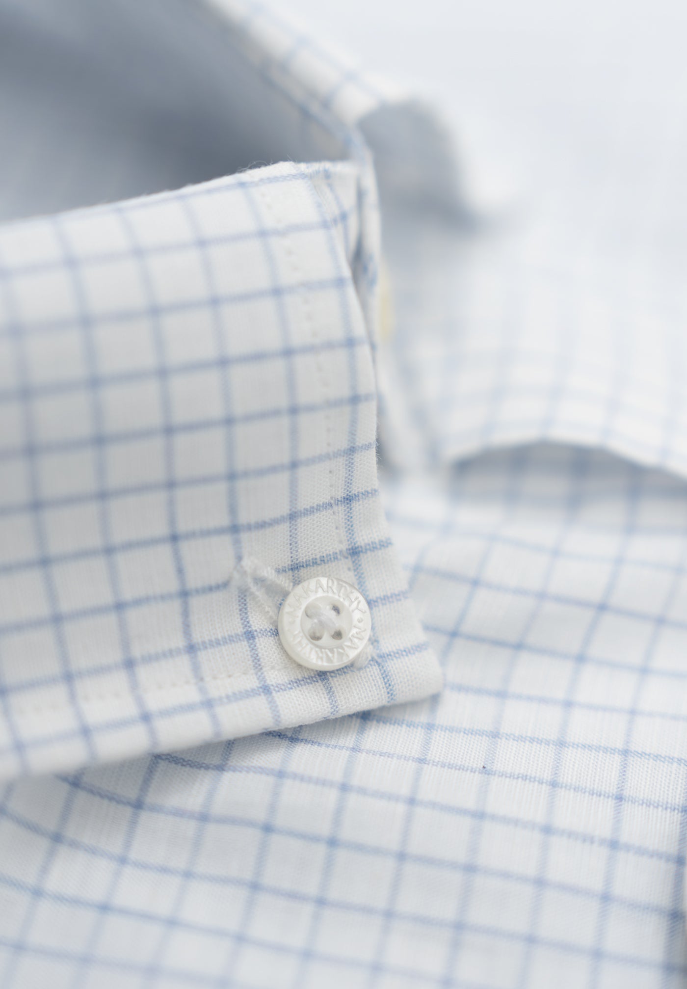 Minimal Plaid Sky Blue Shirt