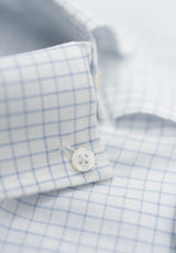 Minimal Plaid Sky Blue Shirt