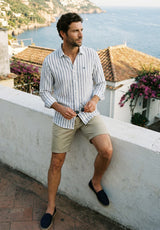 Camisa Rayas Azur Azul Medianoche