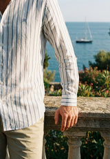 Camisa Rayas Azur Azul Medianoche