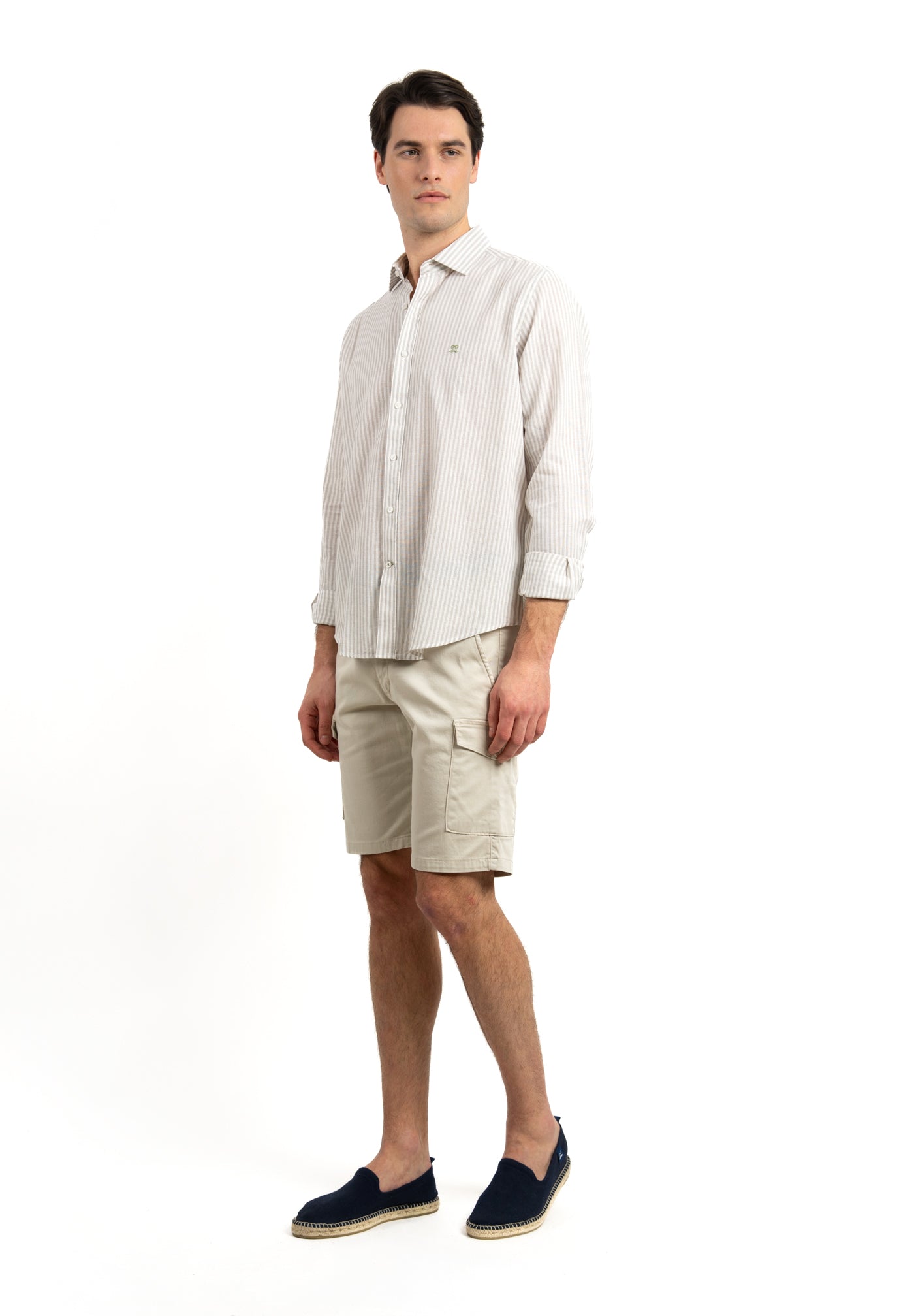 Camisa Rayas Cote Gris