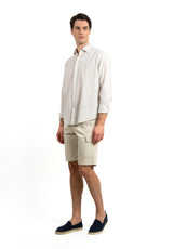 Camisa Rayas Cote Gris