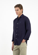 Washed Navy Denim Shirt