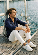 Washed Navy Denim Shirt
