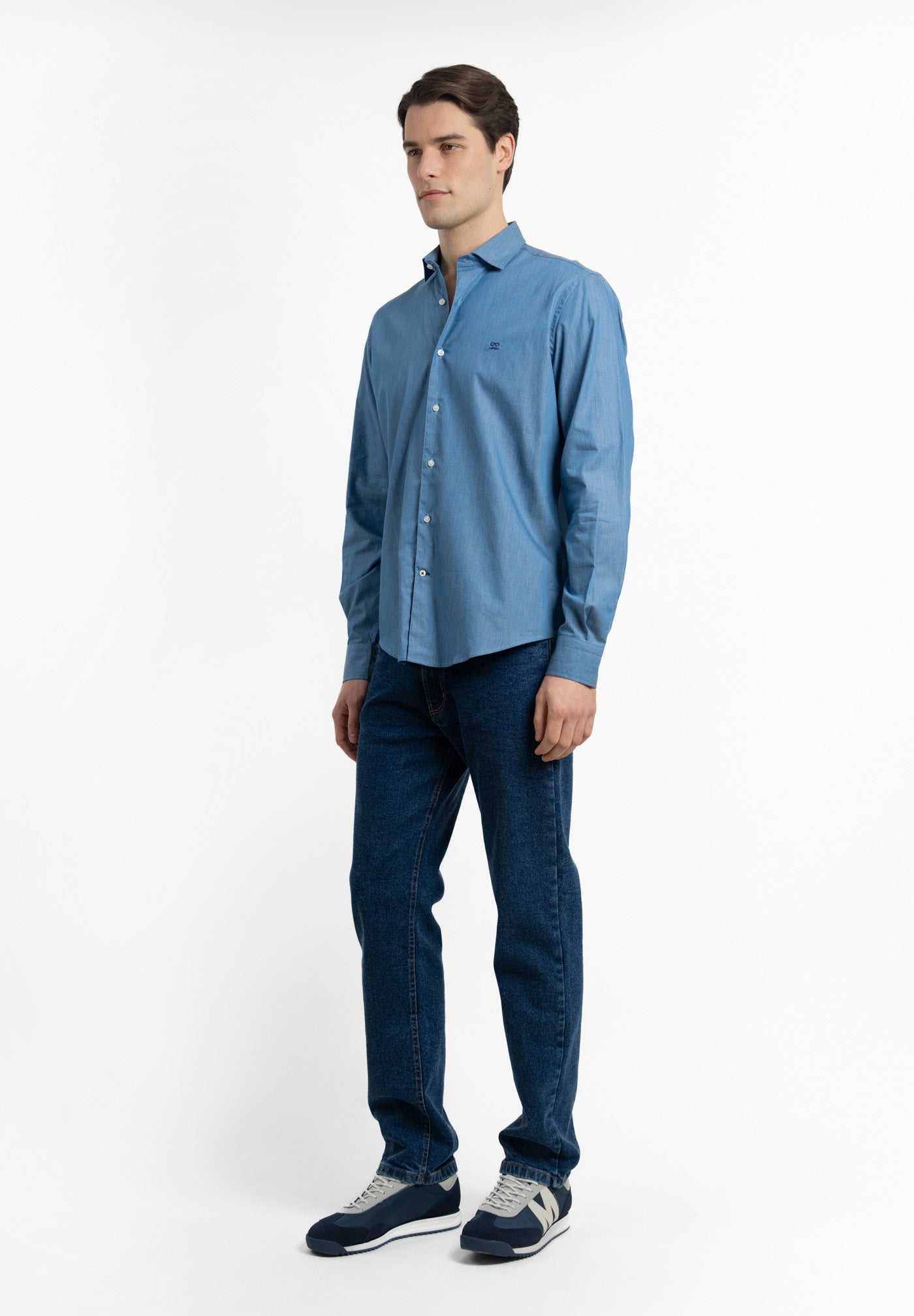 Indigo Light Blue Denim Shirt