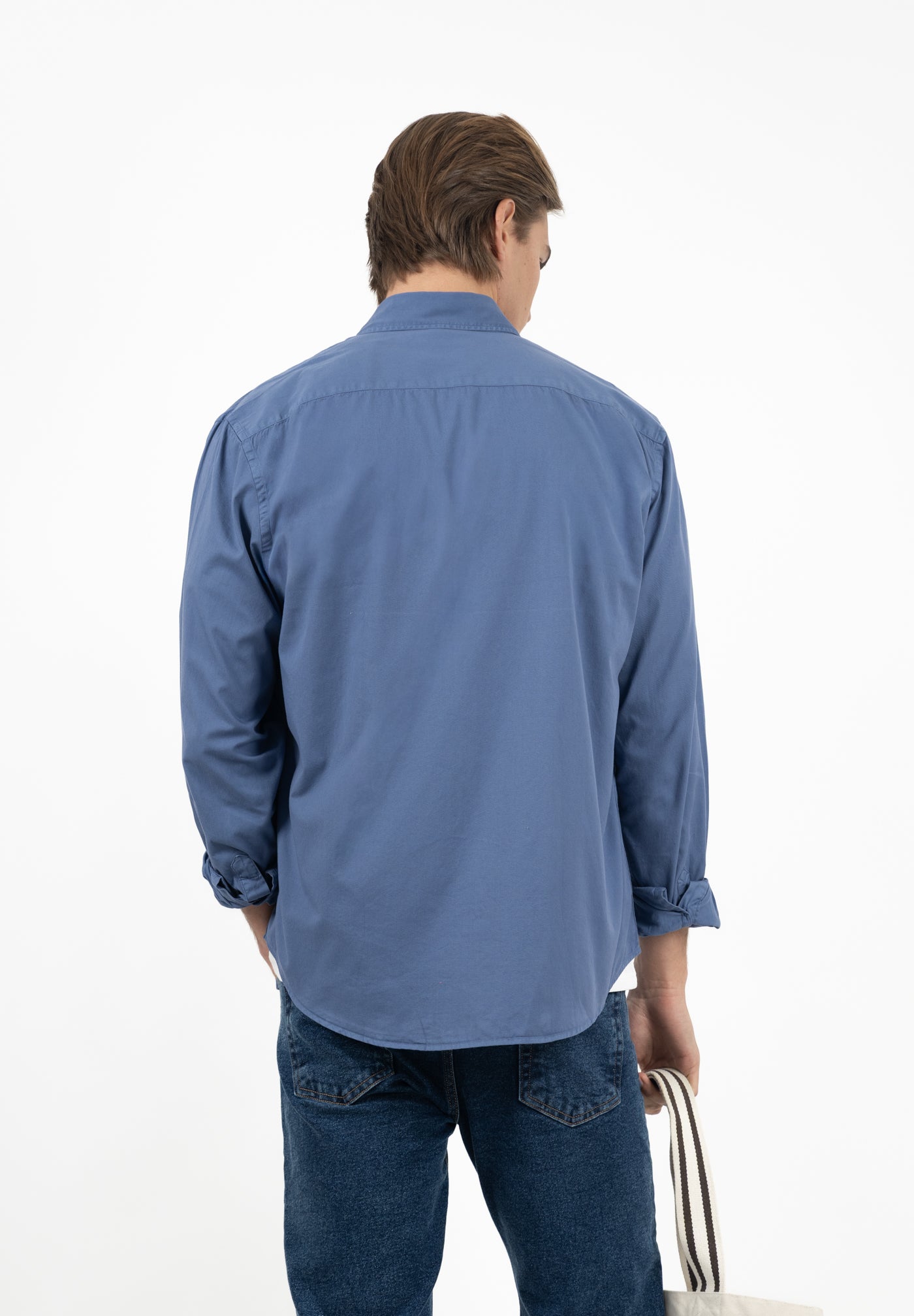 Camisa Sarga Portrait Indigo Vintage