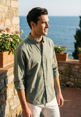 Camisa Sarga Portrait Laurel