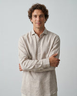 Camisa Lino Polera Camel