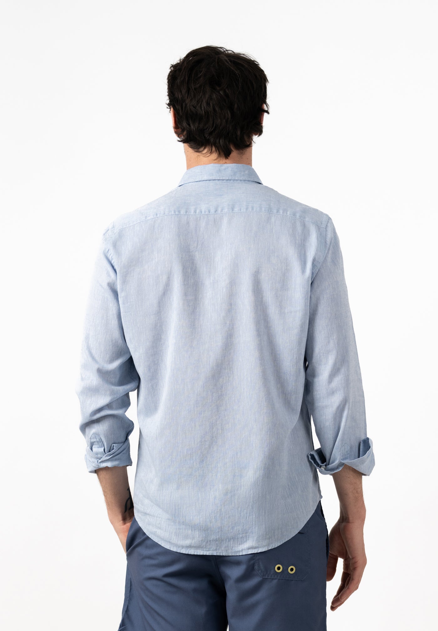 Linen T-Shirt English Blue