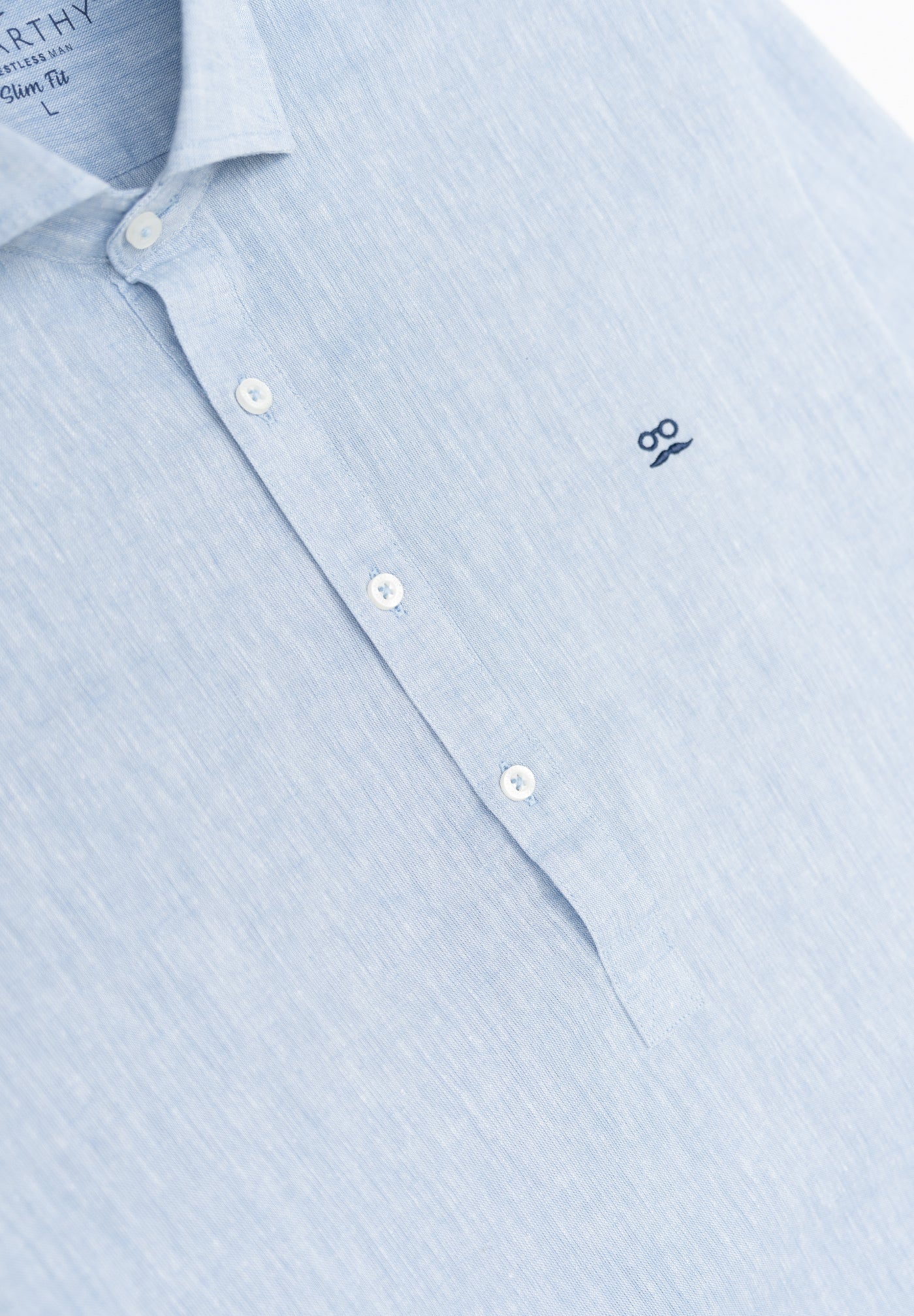 Linen T-Shirt English Blue