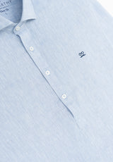 Linen T-Shirt English Blue