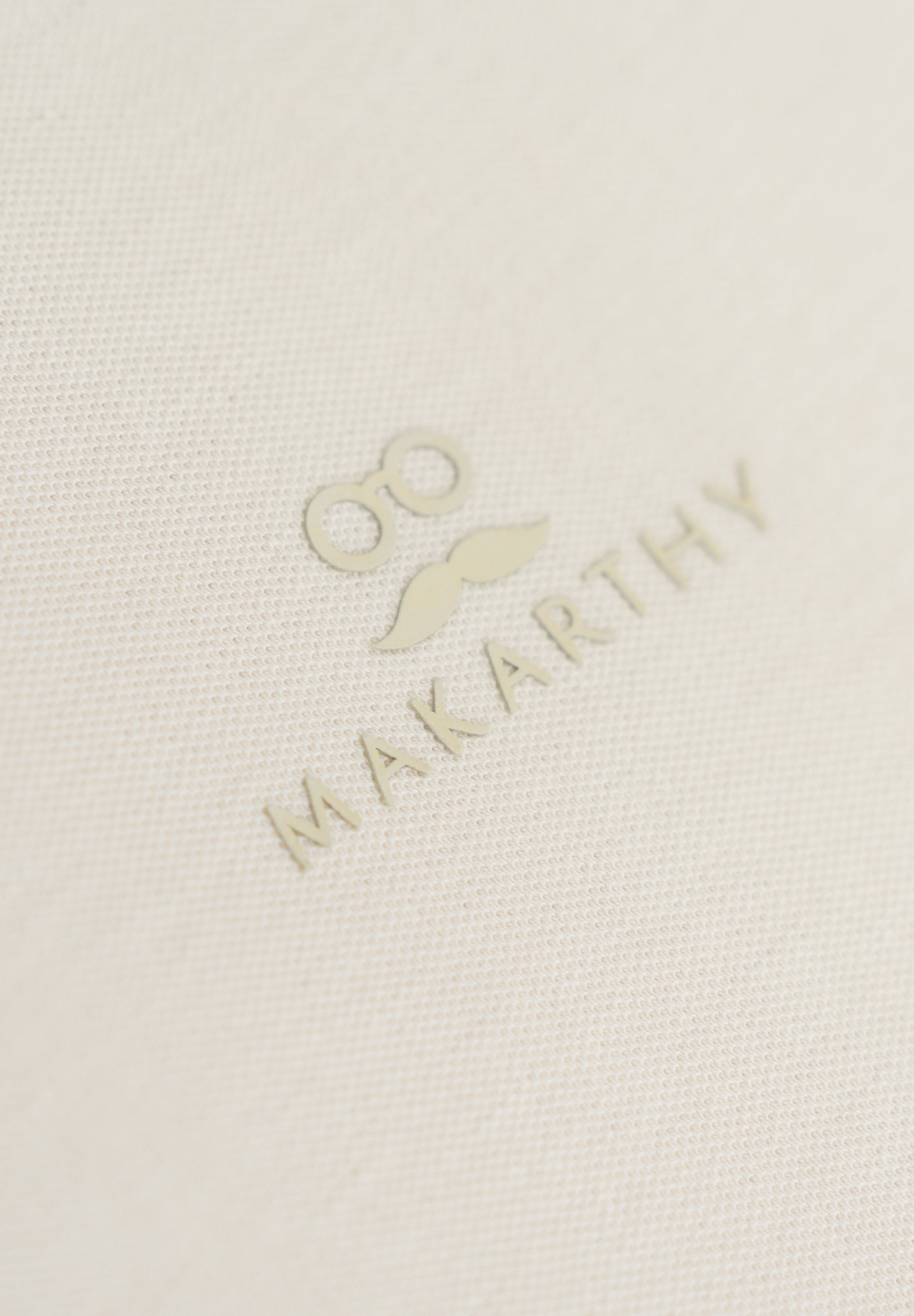 Embossed Logo Polo Shirt Beige