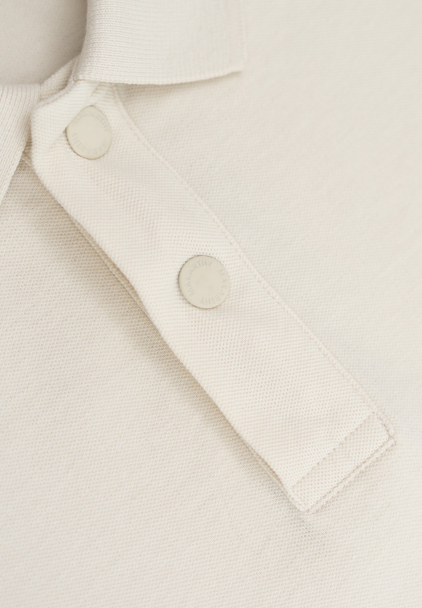 Embossed Logo Polo Shirt Beige