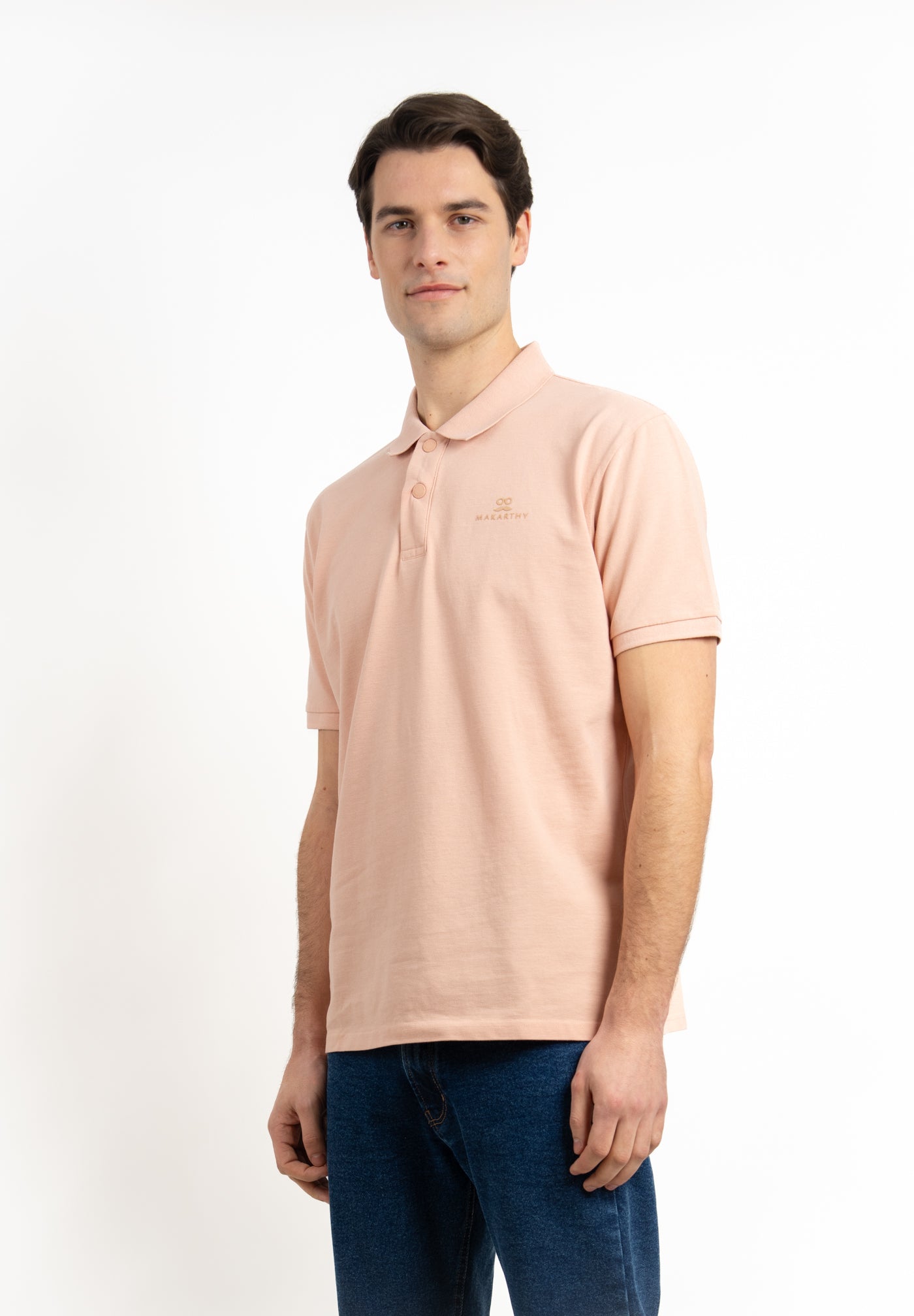Pink Pastel Embossed Logo Polo