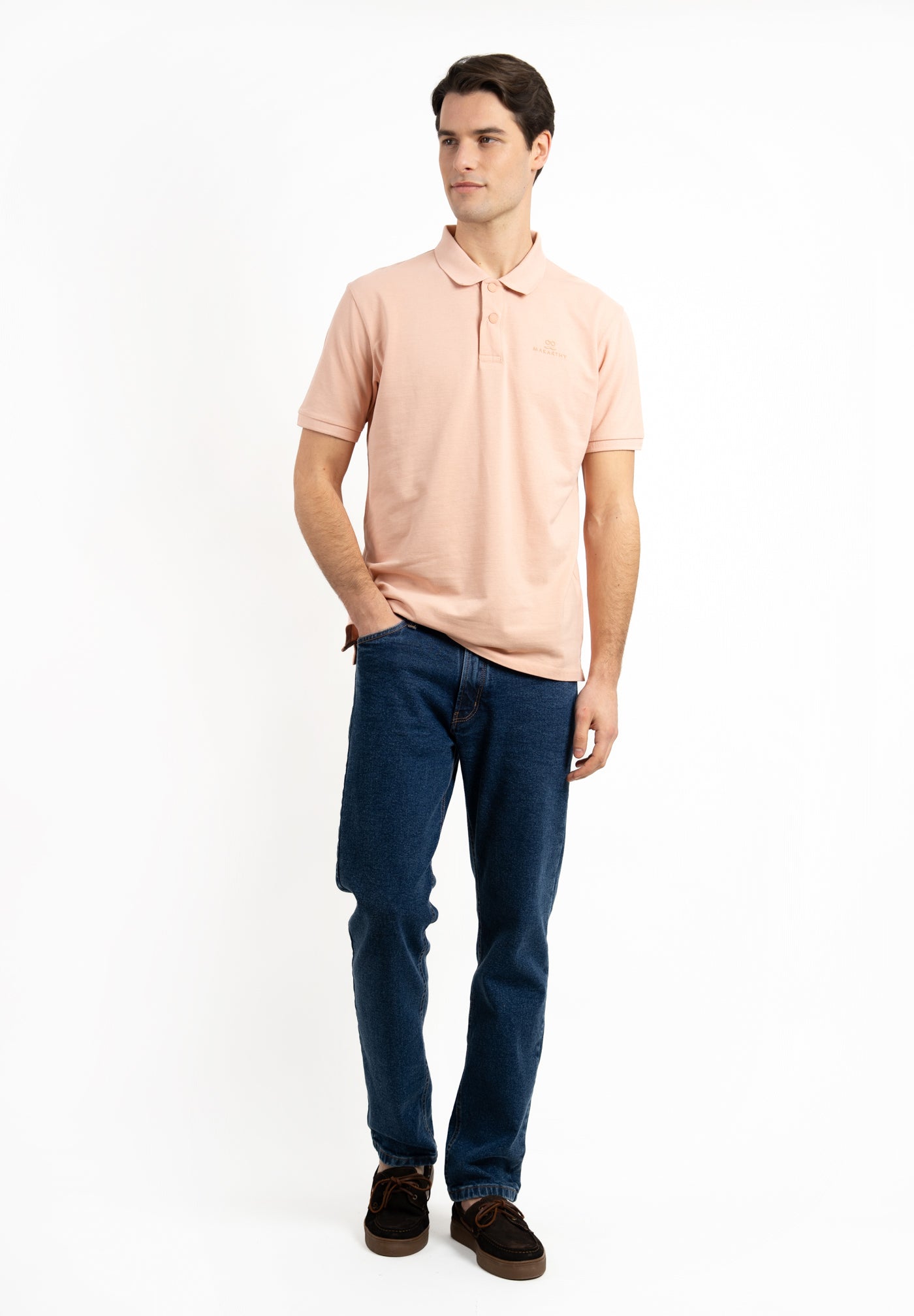 Pink Pastel Embossed Logo Polo