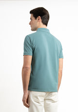 Polo with embossed logo Sea Blue