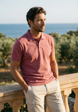 Polo Superfresco Estructura Burdeos