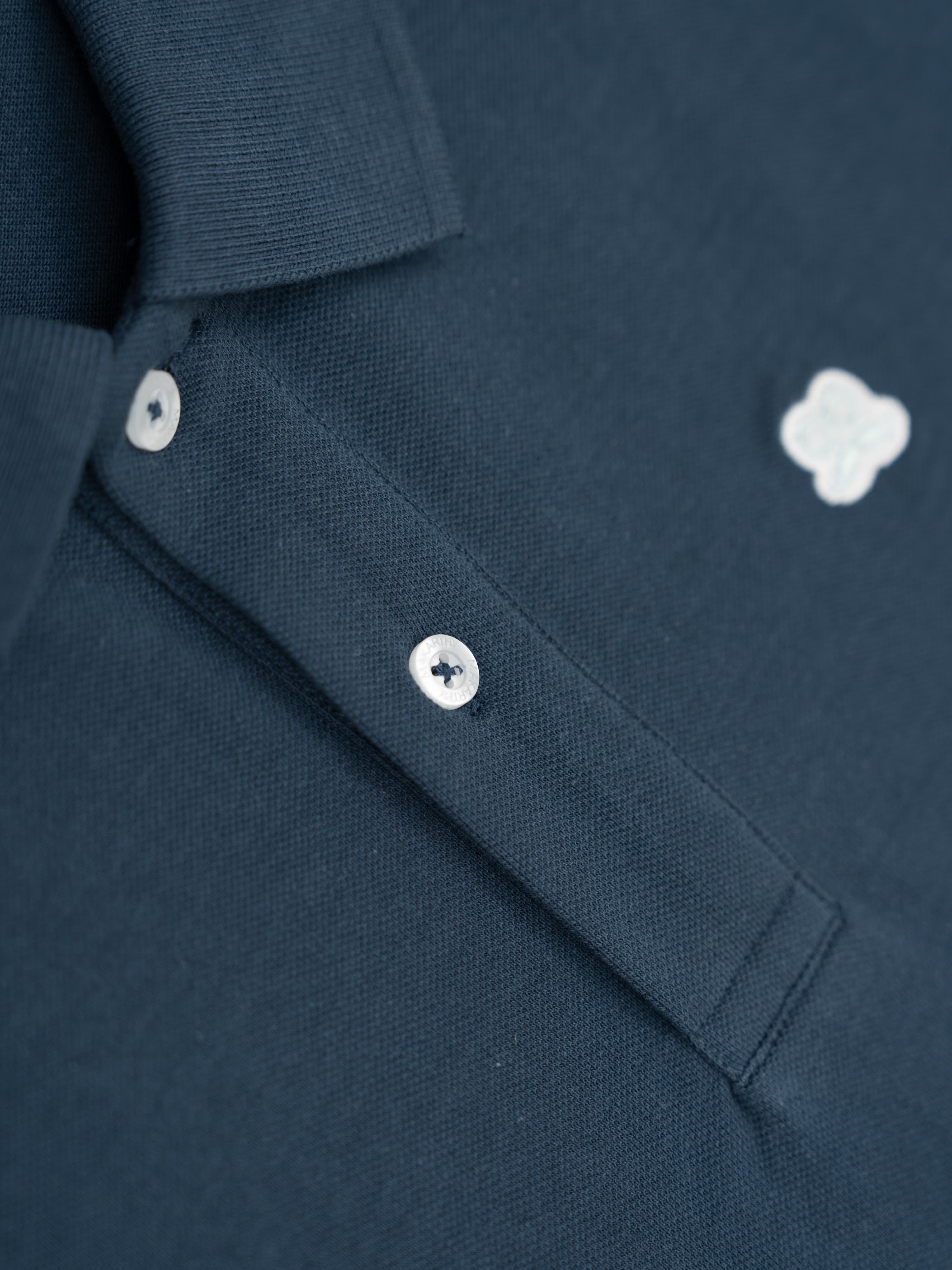 Polo Oversize Parche Azul Medianoche