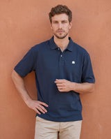 Polo Oversize Parche Azul Medianoche