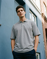 Polo Oversize Parche Bordado Gris