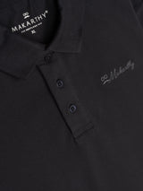 Polo Desgastado Manga Larga Tinta