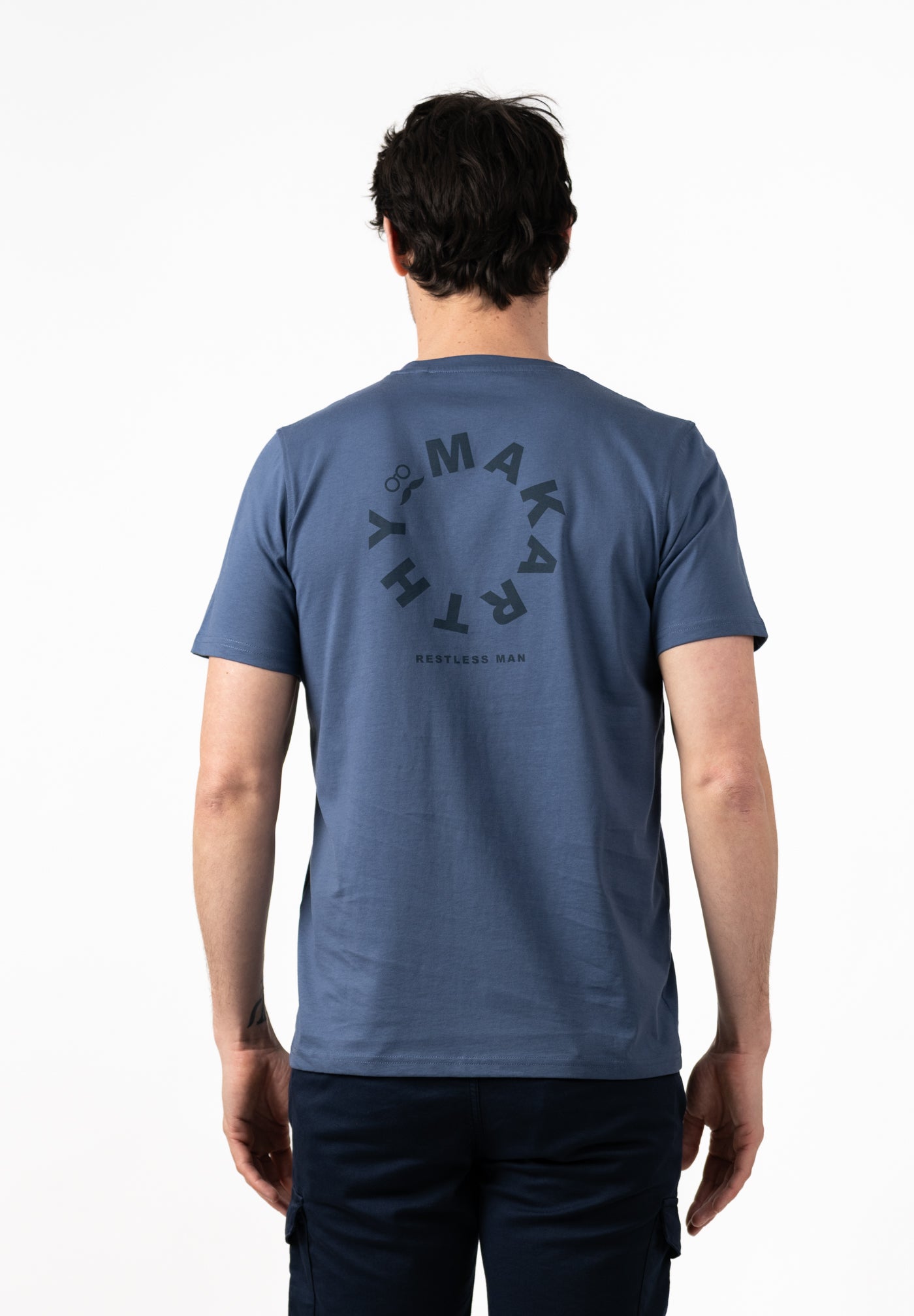 Vintage Indigo Lettering T-Shirt