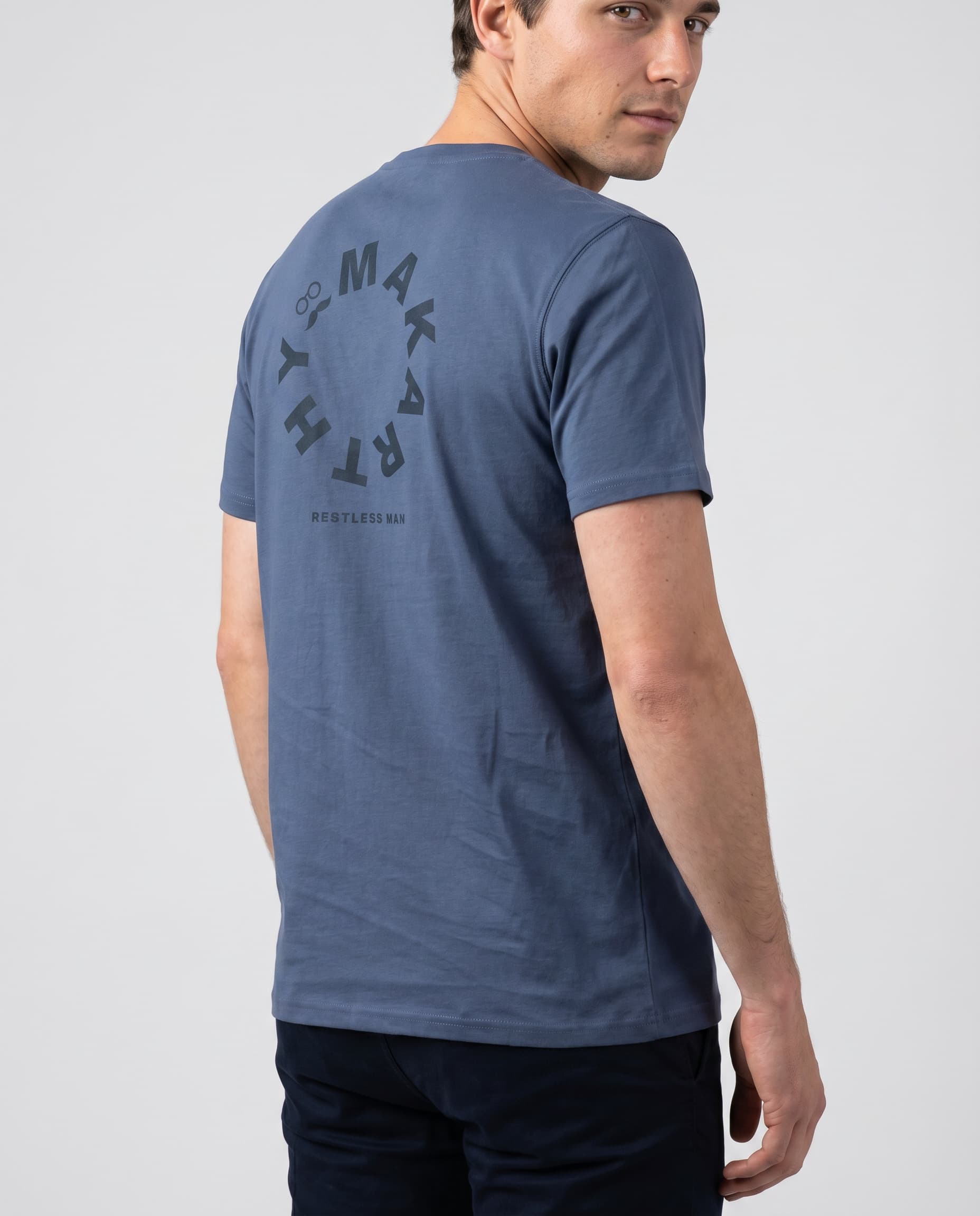 Vintage Indigo Lettering T-Shirt