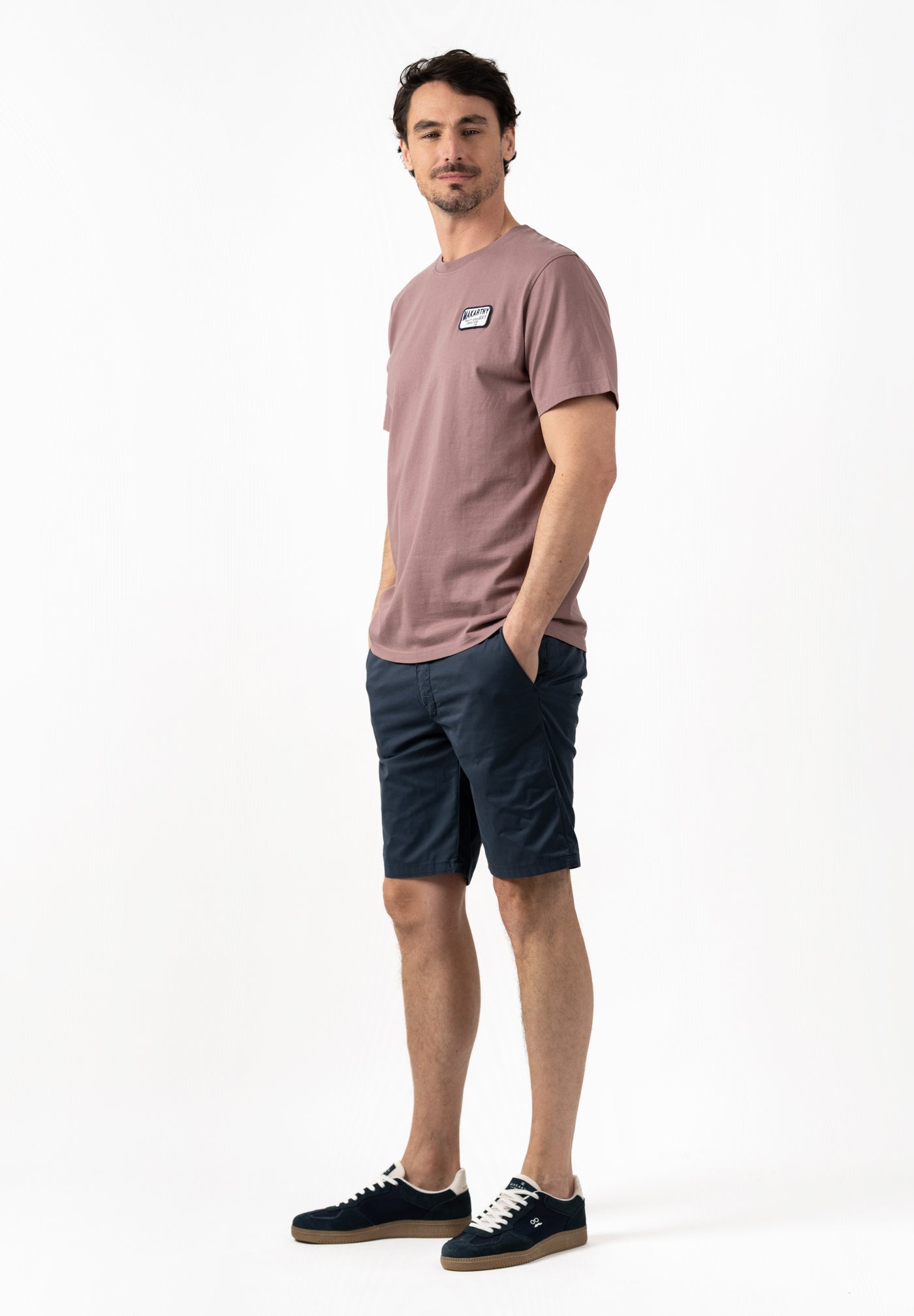 Mauve Embroidered Patch T-Shirt