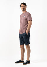 Mauve Embroidered Patch T-Shirt