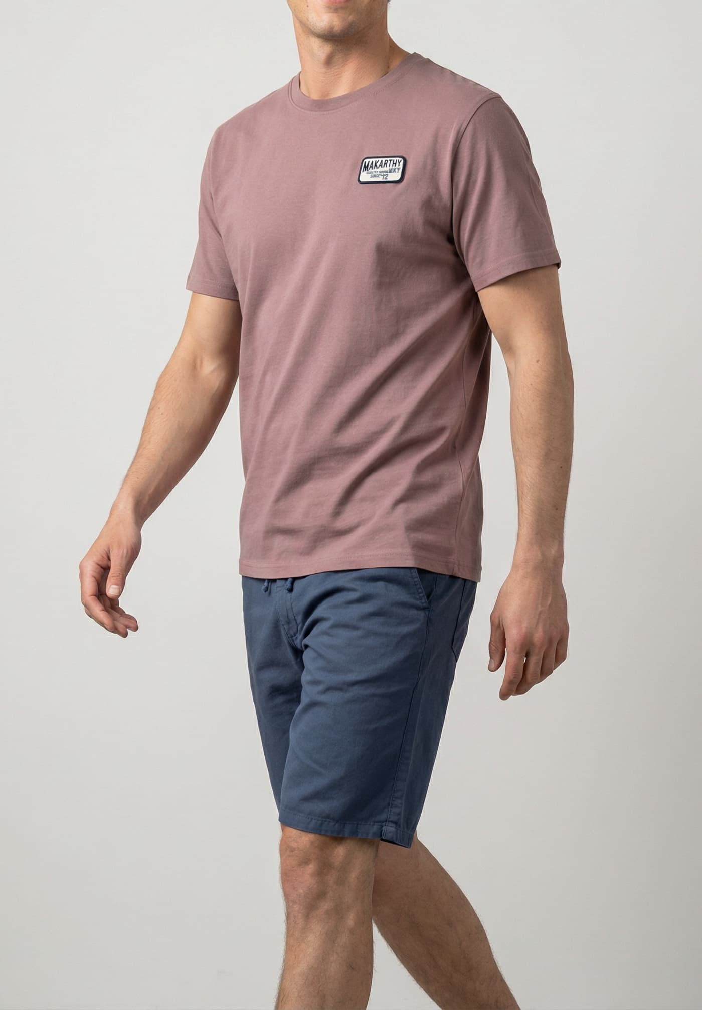 Mauve Embroidered Patch T-Shirt