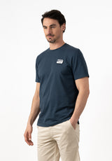 Midnight Blue Embroidered Patch T-Shirt