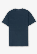 Midnight Blue Embroidered Patch T-Shirt