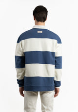 Sudadera Cuello Polo Índigo Vintage