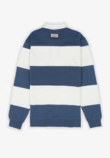 Vintage Indigo Polo Neck Sweatshirt