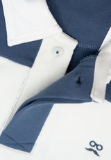Vintage Indigo Polo Neck Sweatshirt