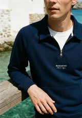 Sudadera Media Cremallera Marino