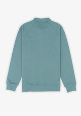 Sudadera Media Cremallera Sea Blue