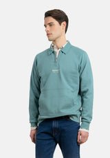 Sudadera Media Cremallera Sea Blue