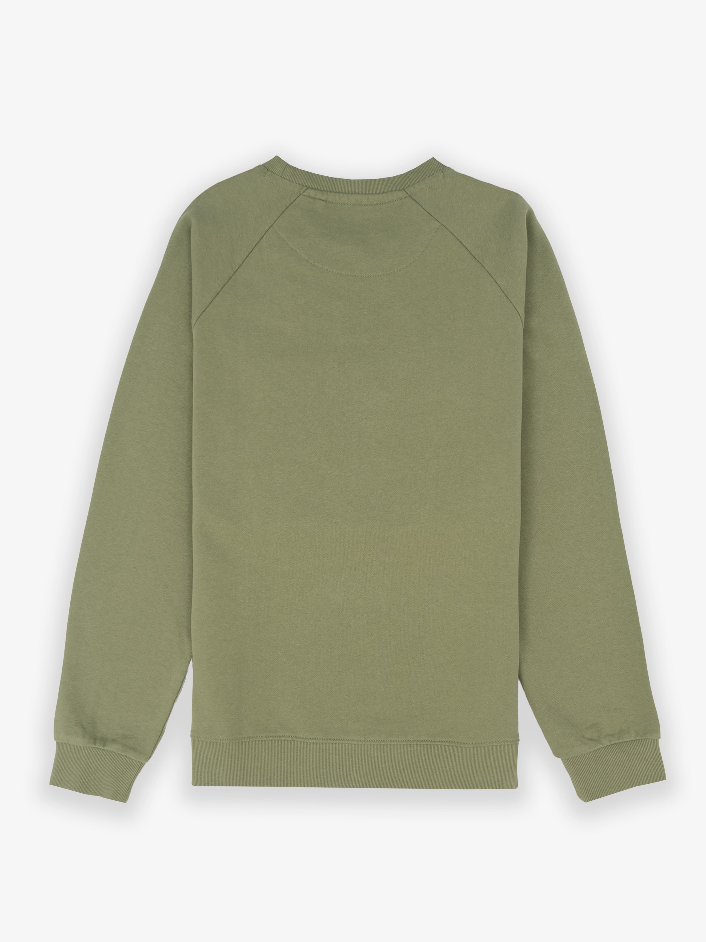 Sudadera Ranglan Bordado Oliva