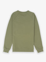 Sudadera Ranglan Bordado Oliva