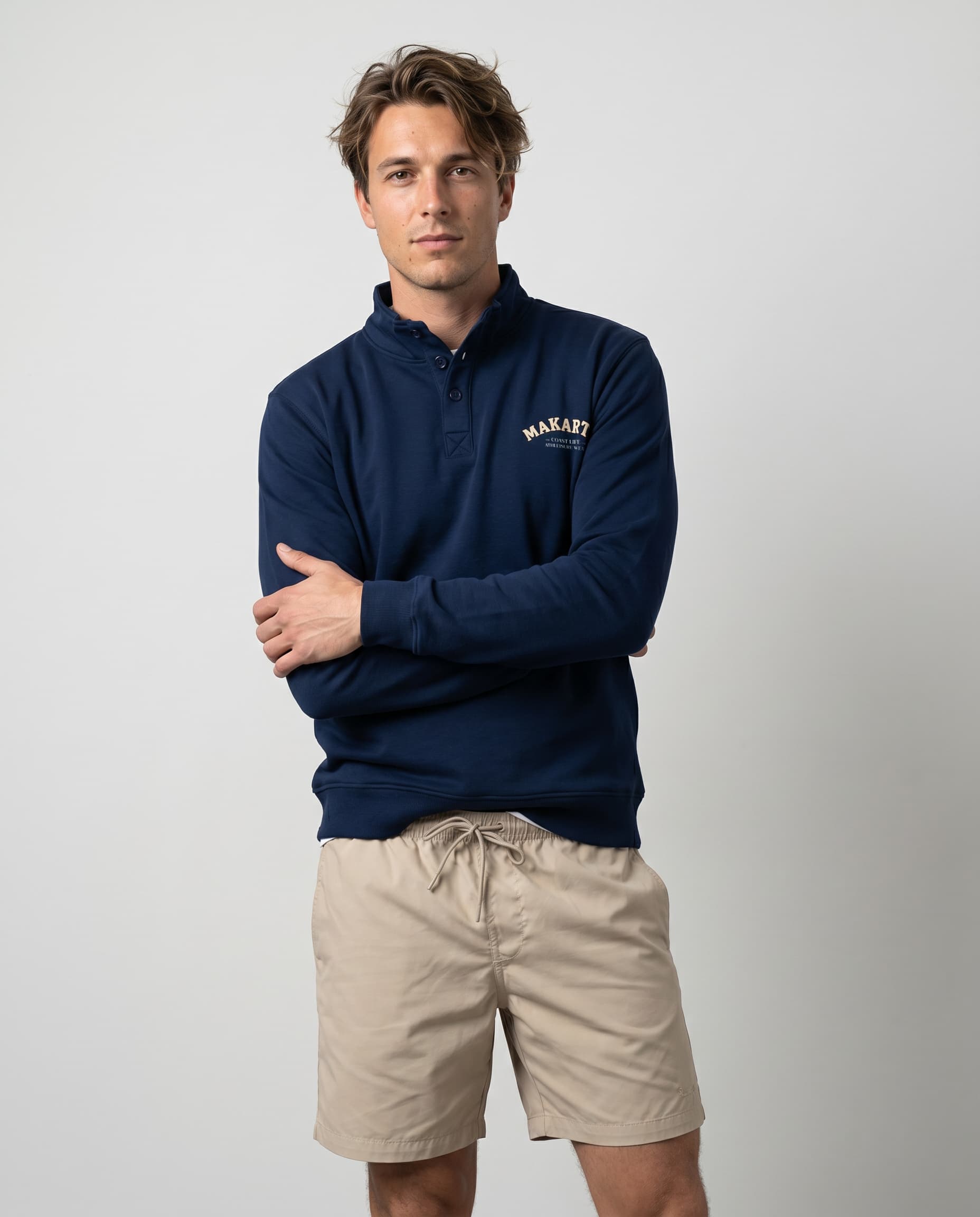 Navy Athleisure Sweatshirt