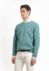 Sudadera Parche Bordado Sea Blue