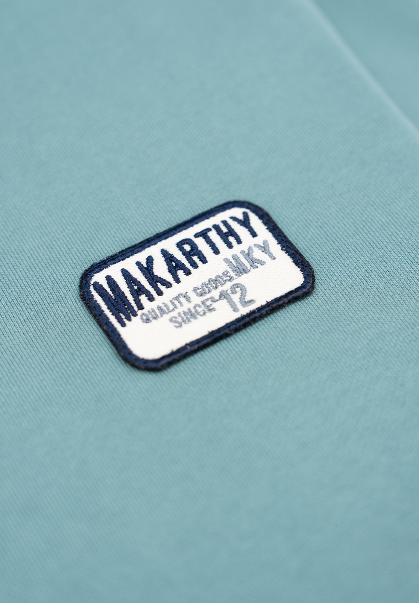 Embroidered Patch Sweatshirt Sea Blue
